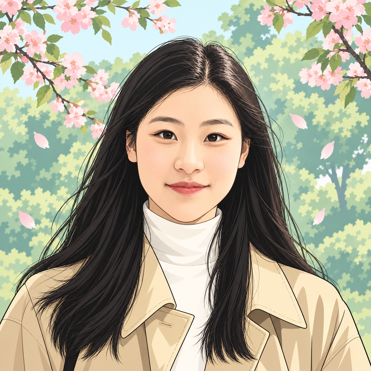 Illustrated portrait of Lingyi Long